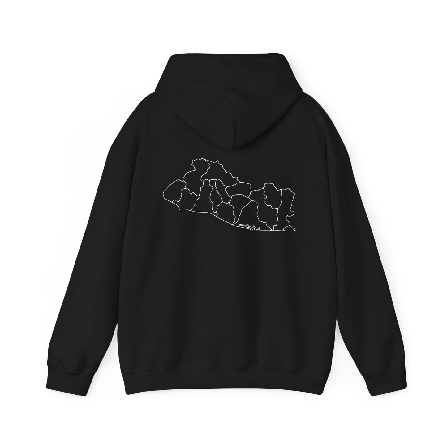 El Salvador Map Heavy Blend™ Hooded Sweatshirt