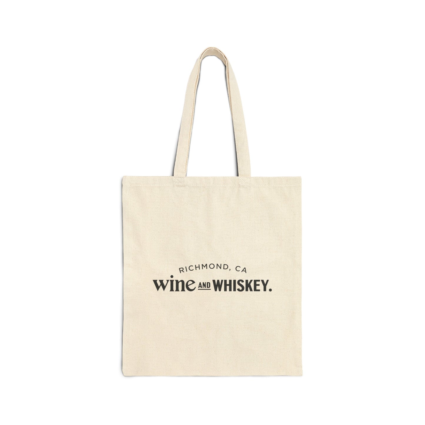 Wine & Whiskey Cotton Canvas Tote Bag