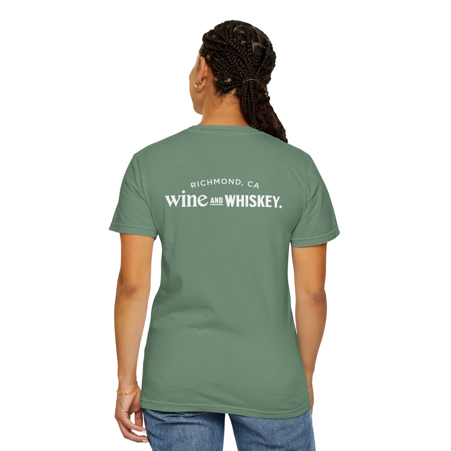 Wine & Whiskey Unisex Garment-Dyed T-shirt