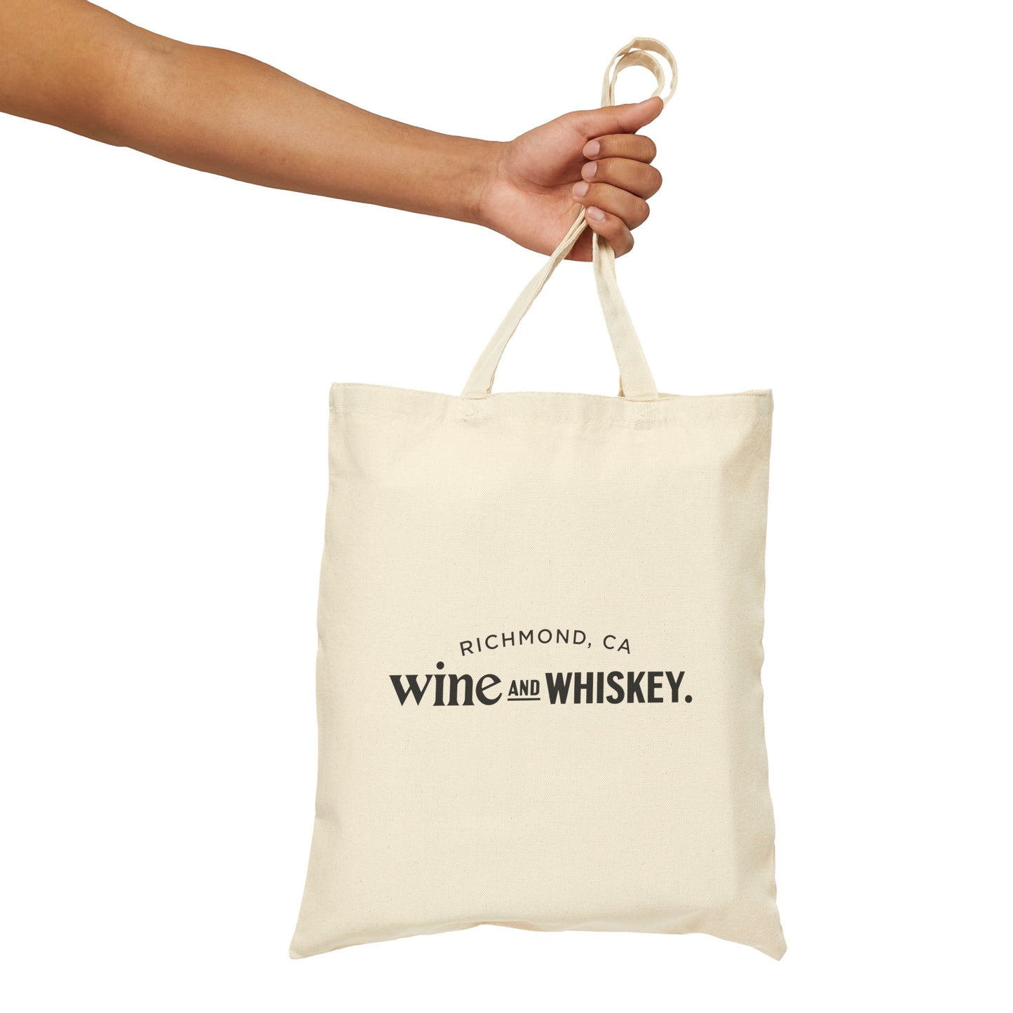 Wine & Whiskey Cotton Canvas Tote Bag