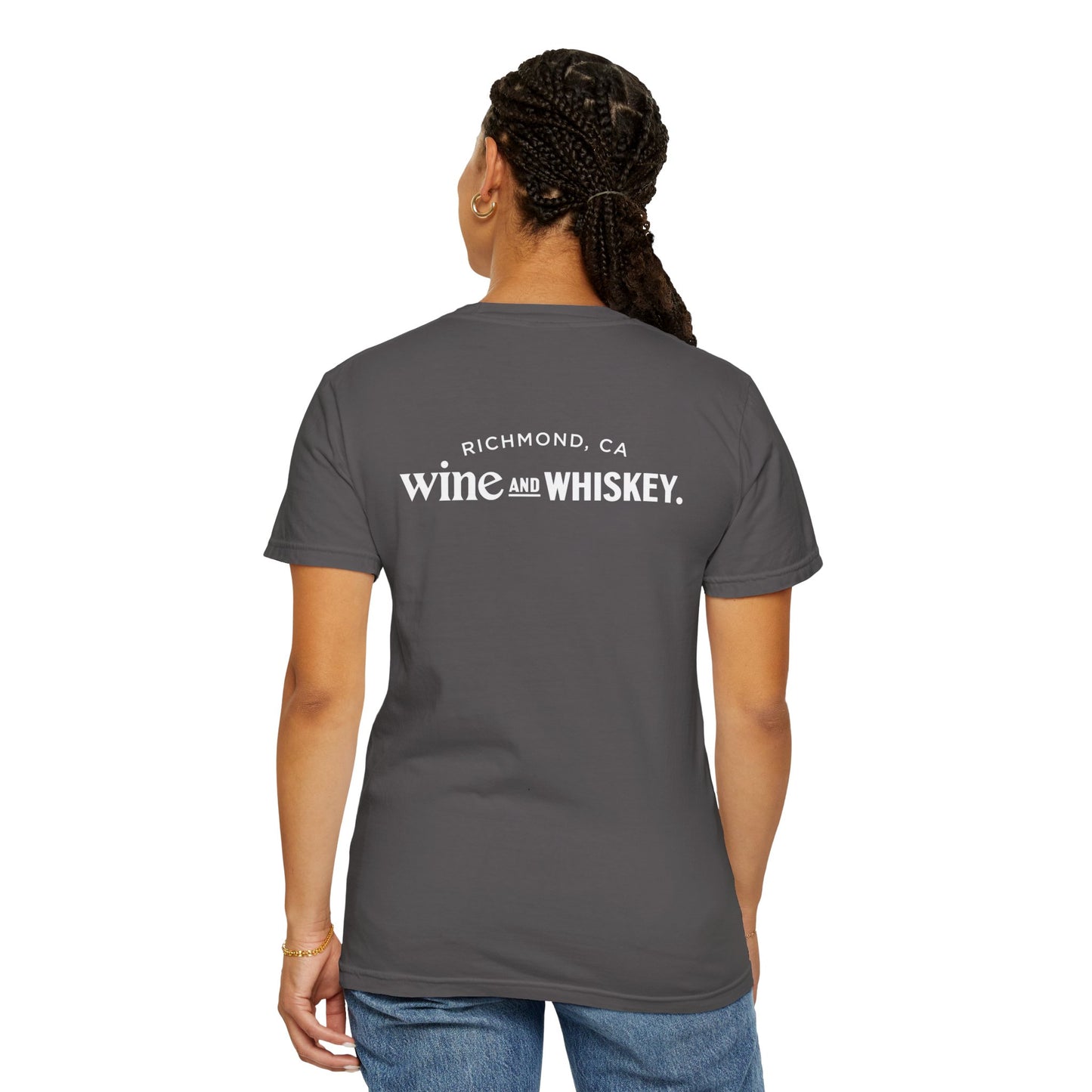 Wine & Whiskey Unisex Garment-Dyed T-shirt