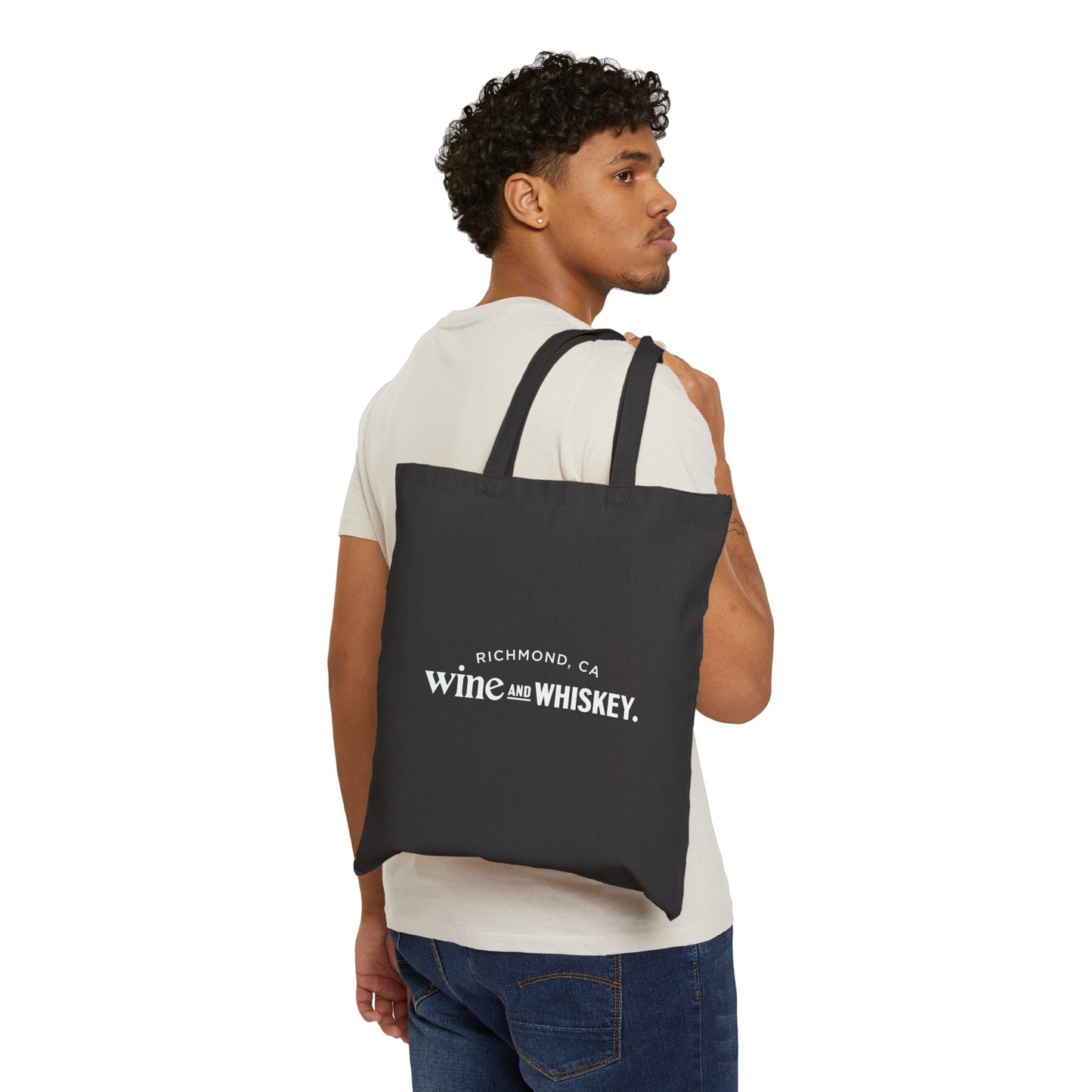 Wine & Whiskey Cotton Canvas Tote Bag